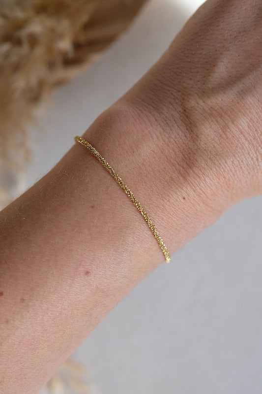 Diamantiertes Glitzerarmkettchen | Gold