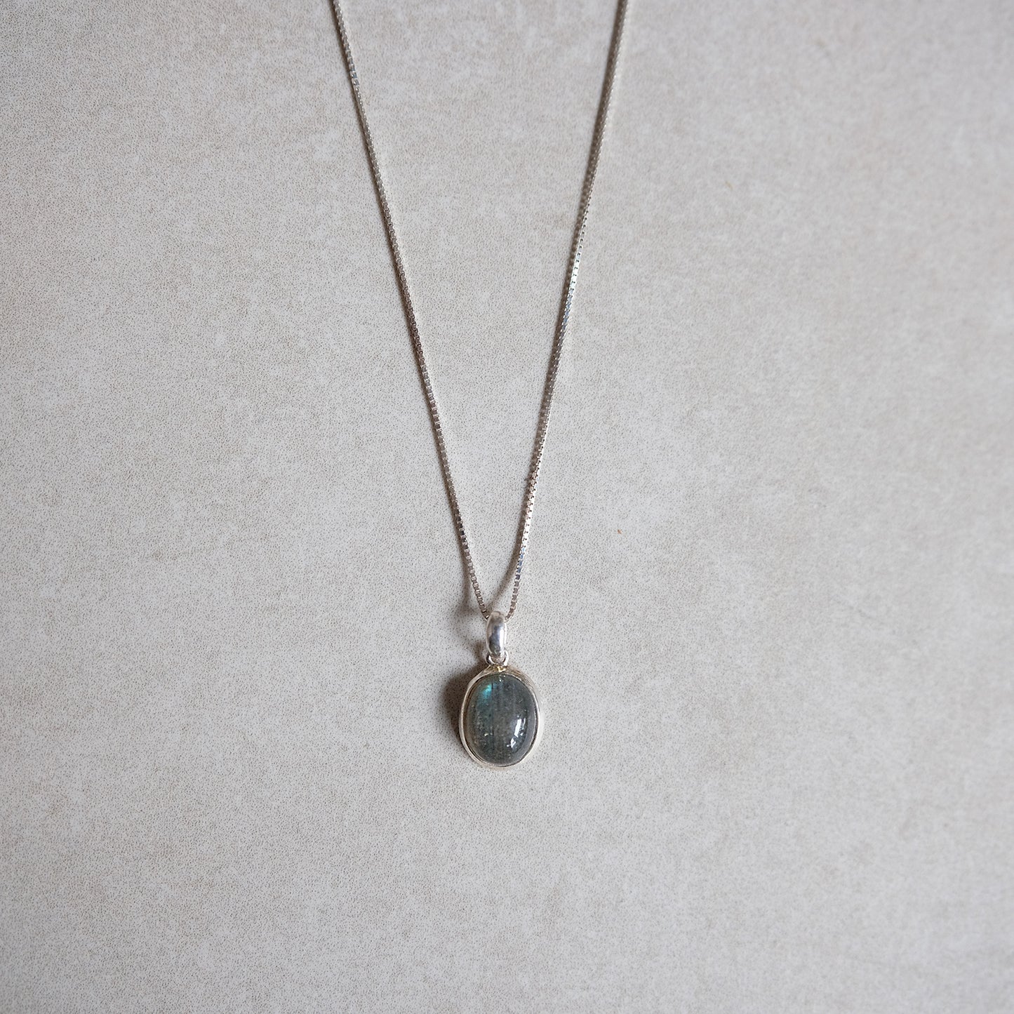 "Selene Fine" Labradorit | extrafeine Venezianerkette | Silber