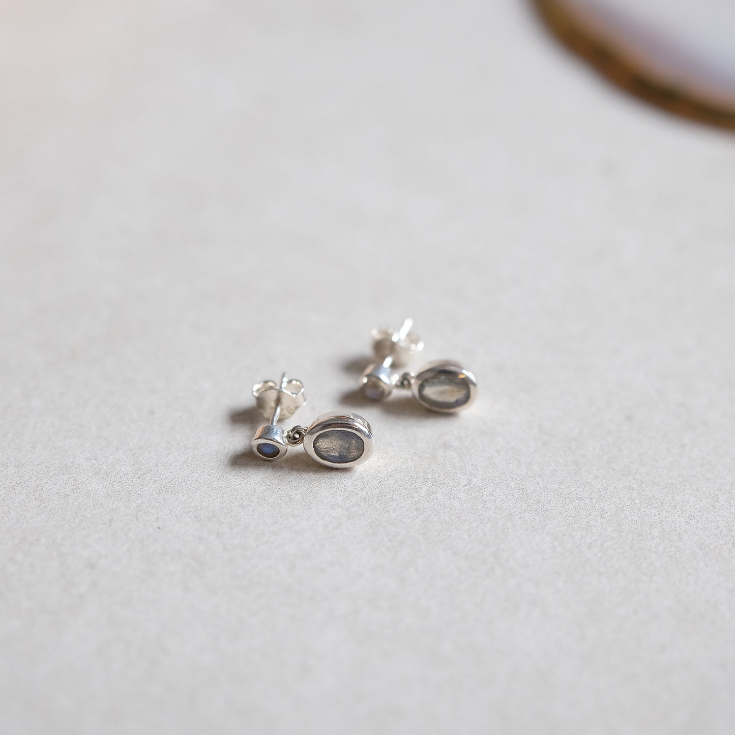 "Selene Luna" Labradorit | Ohrstecker | Silber