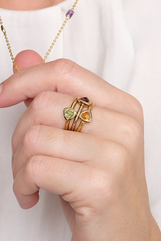 "Eclipse" Granat | Ring | Gold