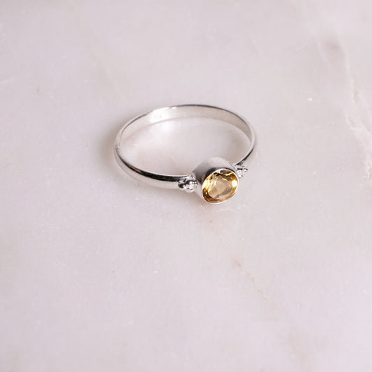 "Dots" Citrin | Ring | Silber