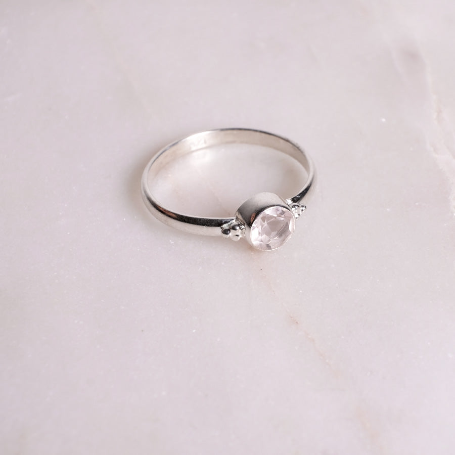 "Dots" Rosenquarz | Ring | Silber