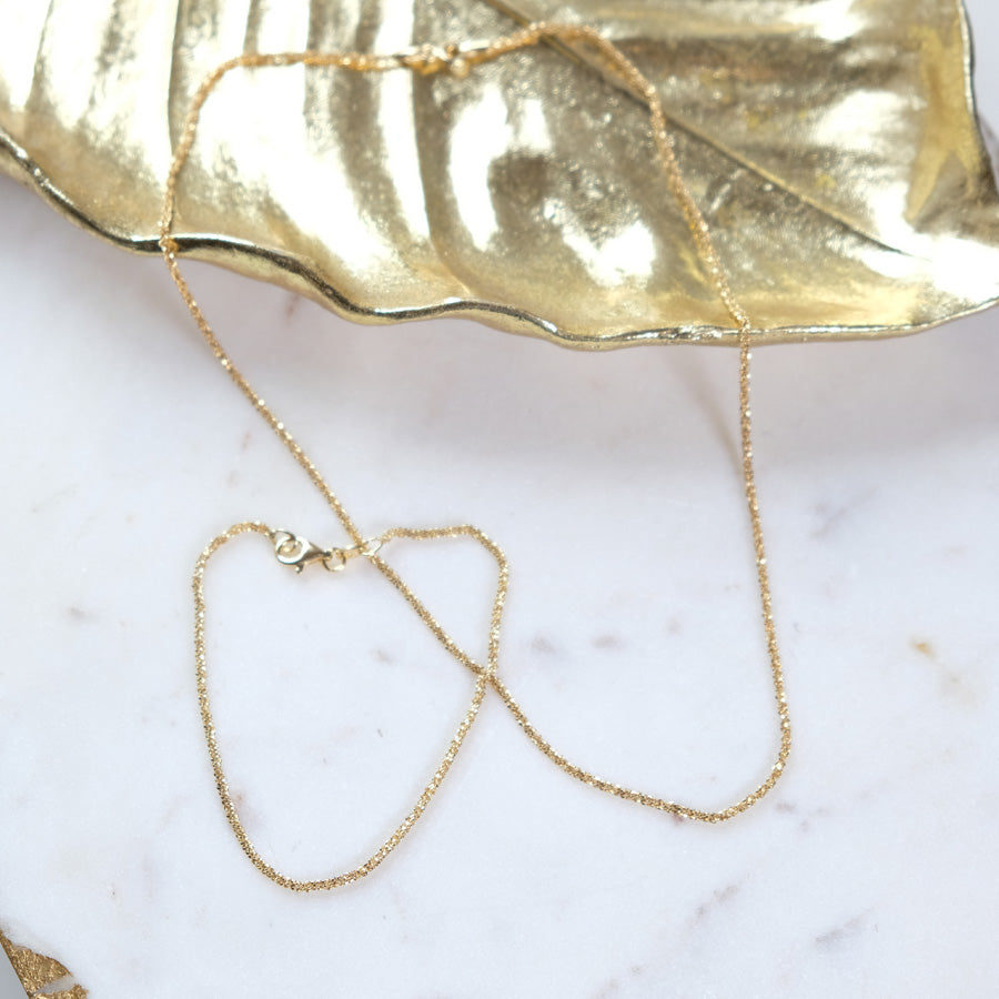 Diamantierte Glitzerkette | Gold