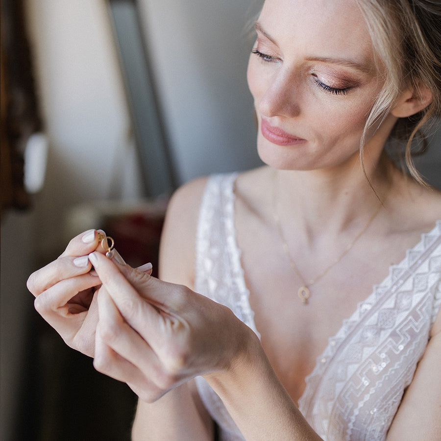 "Luna Drop" Labradorit | Ohrstecker | Gold