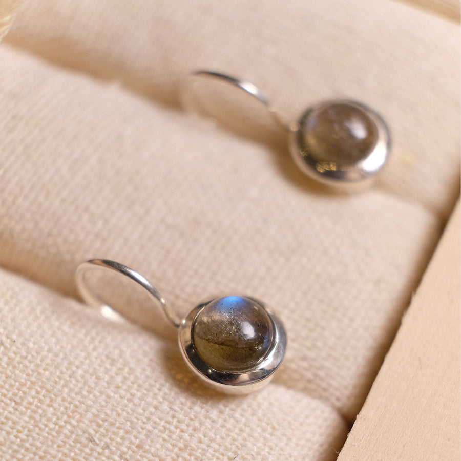 "Luna" Labradorit | Ohrhänger | Silber