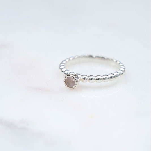 "Princess" Rosenquarz | Ring | Silber