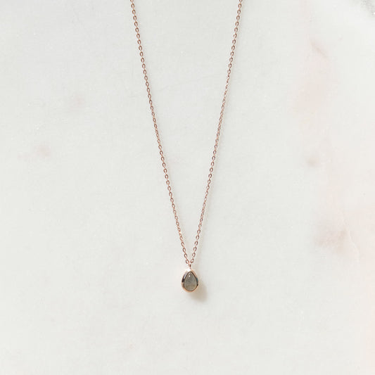 "Nova" XS Labradorit | Ankerkette | Roségold