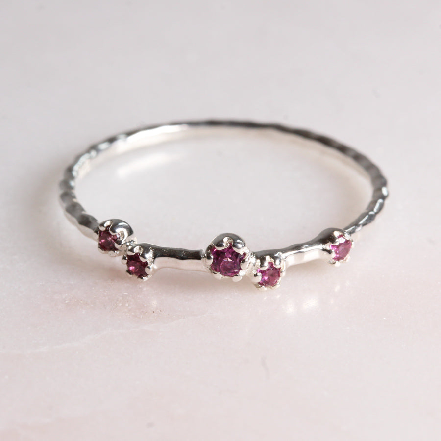 "Lumina Fine" Rhodolith | Ring | Silber - Einzelstück Größe 57