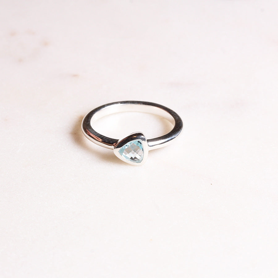 "Eclipse" Blautopas | Ring | Silber