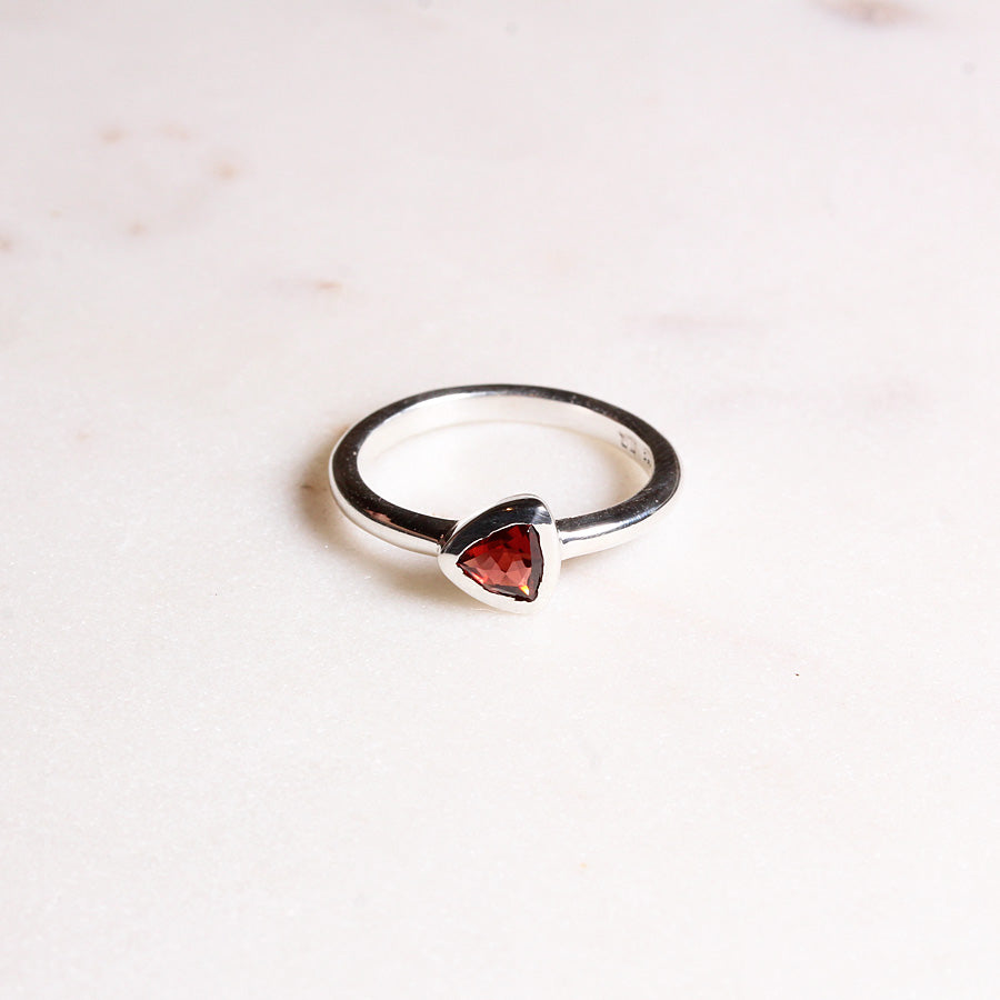 "Eclipse" Granat | Ring | Silber