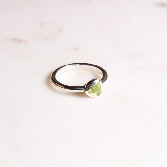 "Eclipse" Olivin | Ring | Silber