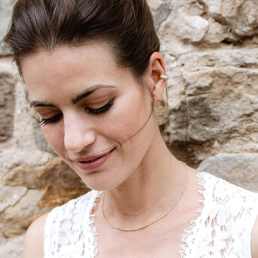 Diamantierte Glitzerkette | Gold