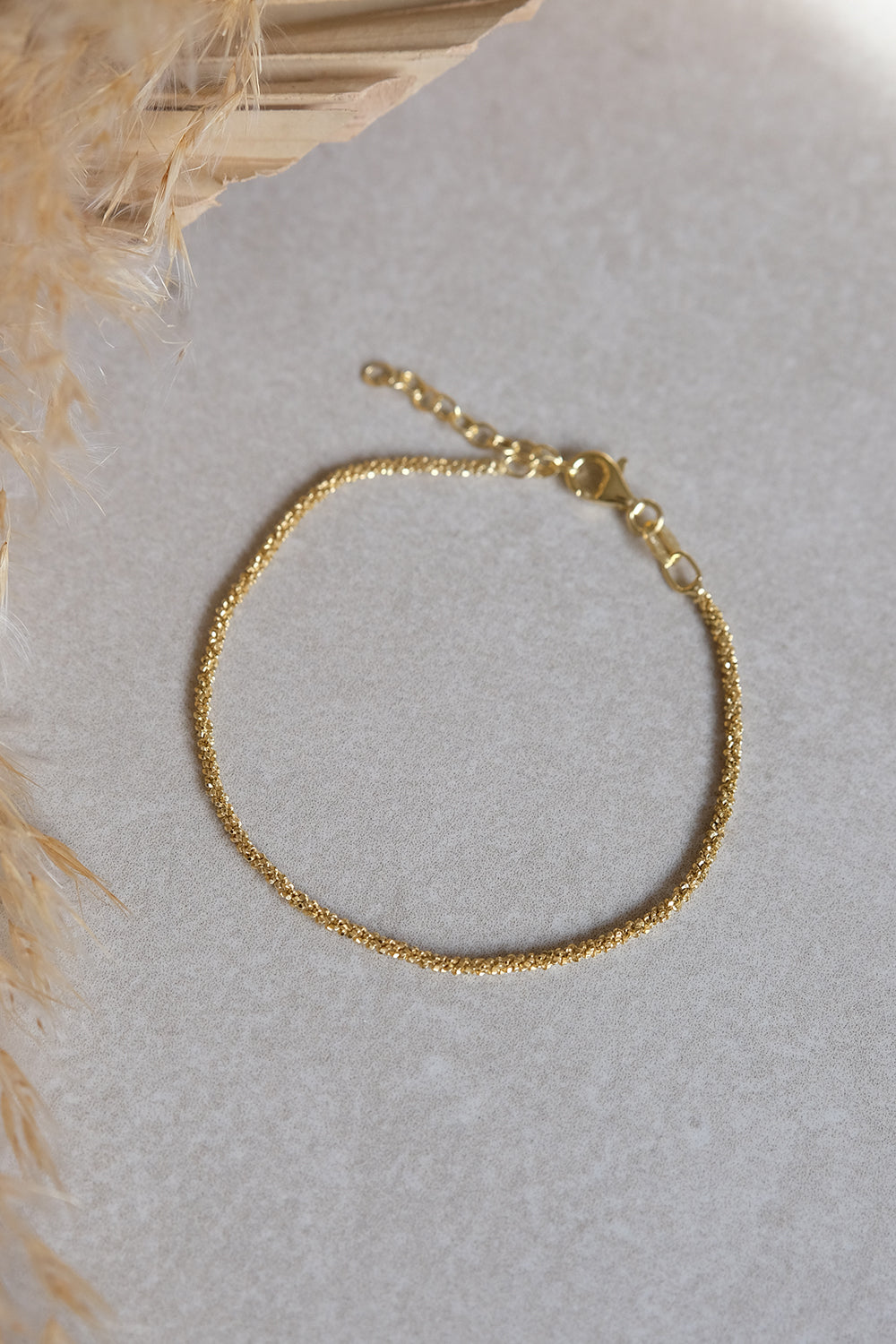 Diamantiertes Glitzerarmkettchen | Gold