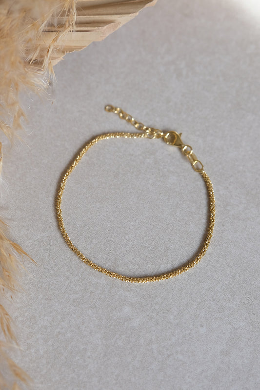 Diamantiertes Glitzerarmkettchen | Gold