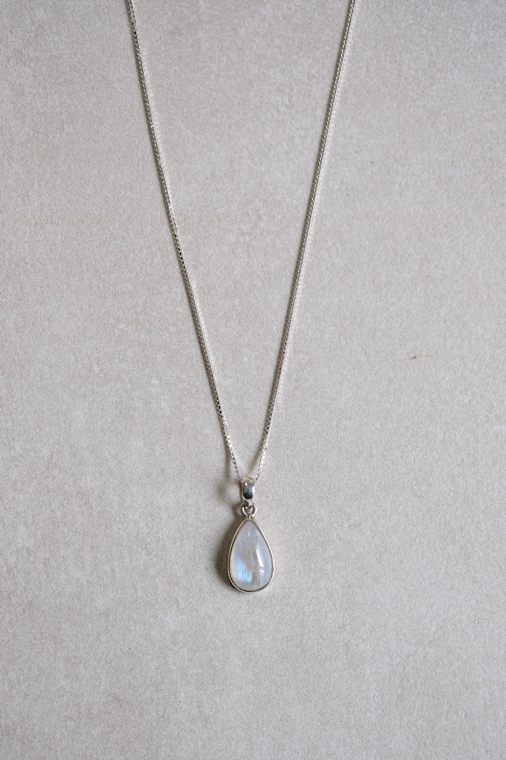 "Nova" M/L Regenbogen-Mondstein | Venezianerkette | Silber