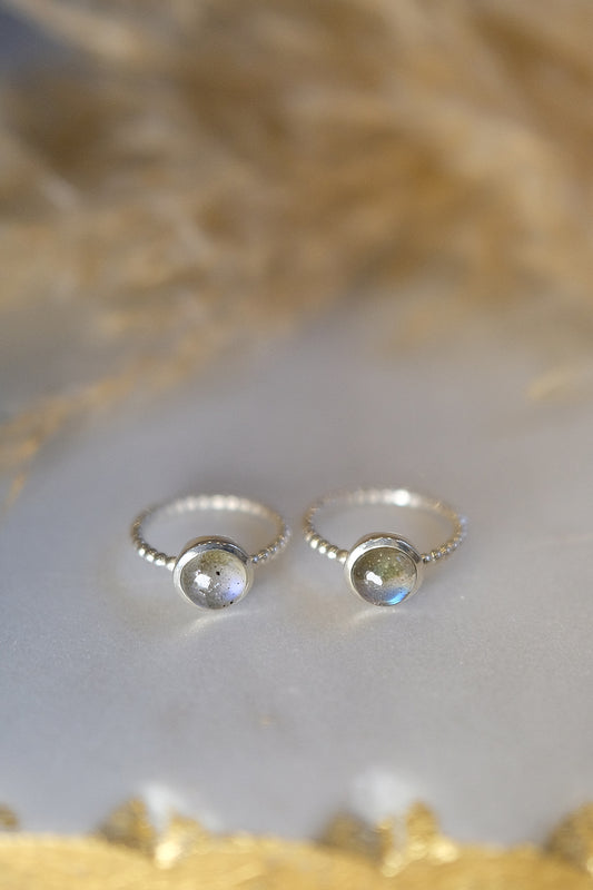 Labradorit | Kugelring | Silber