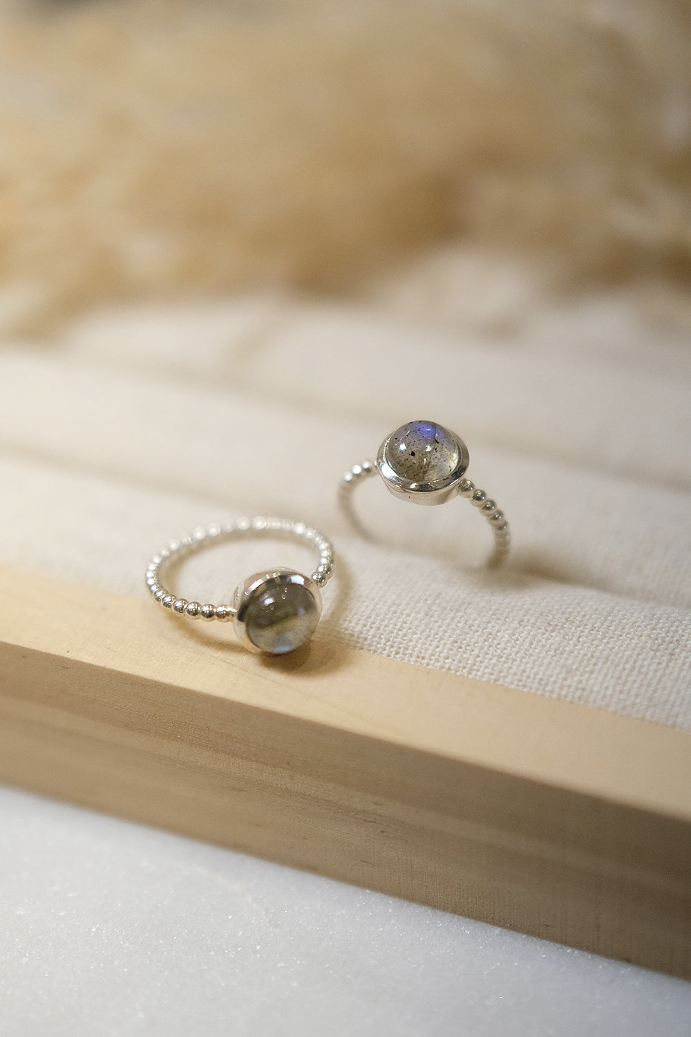 Labradorit | Kugelring | Silber