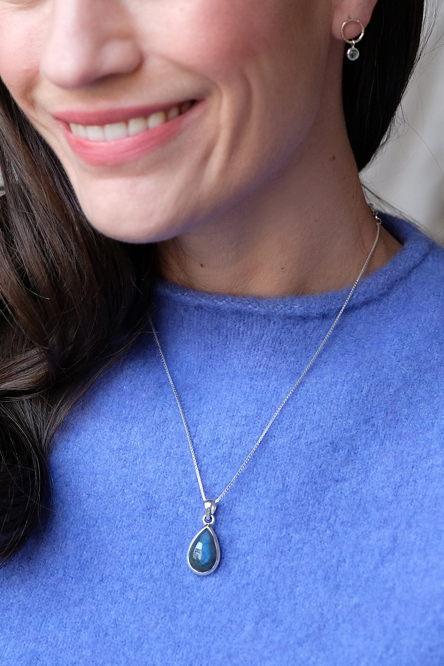 "Nova" L Labradorit | Venezianerkette | Silber