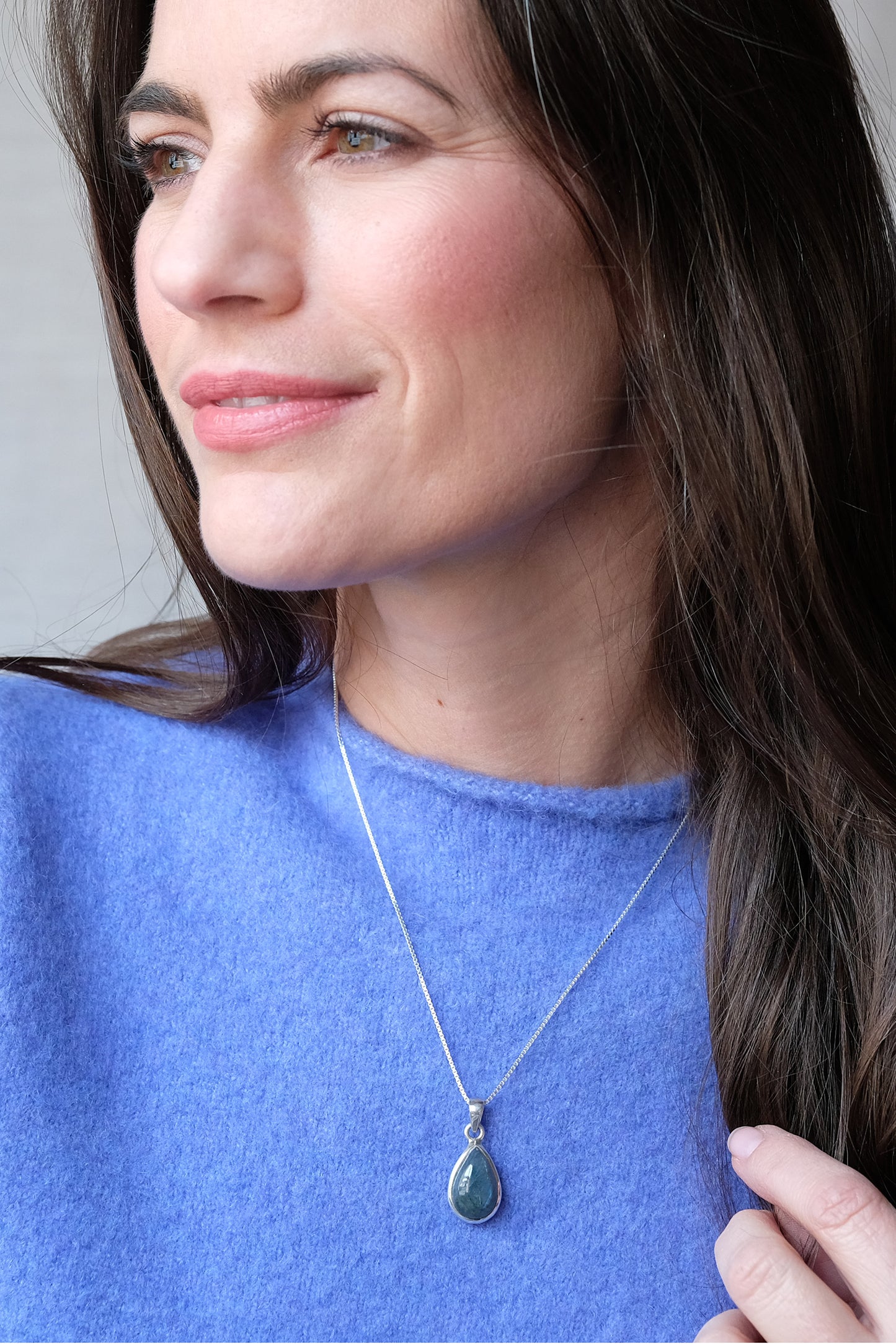 "Nova" L Labradorit | Venezianerkette | Silber