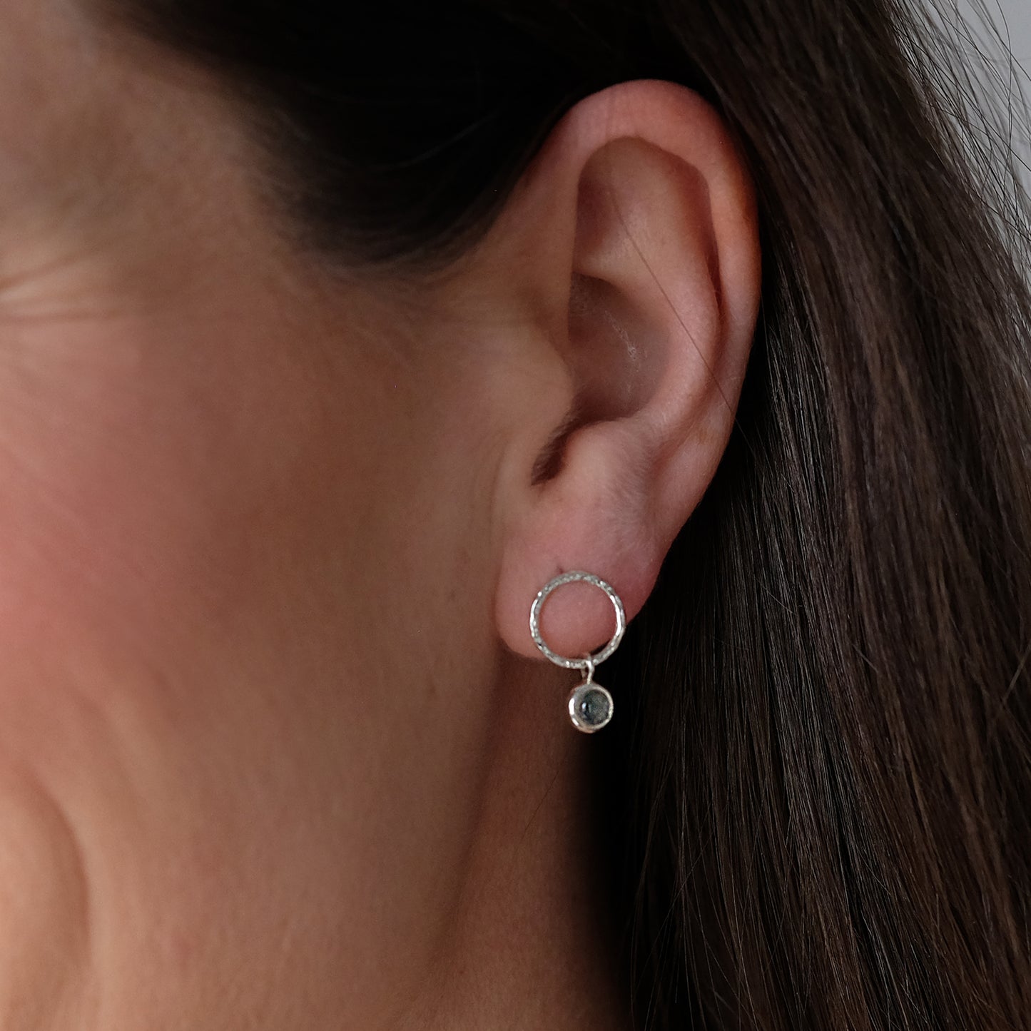 "Luna Drop" Labradorit | Ohrstecker | Silber