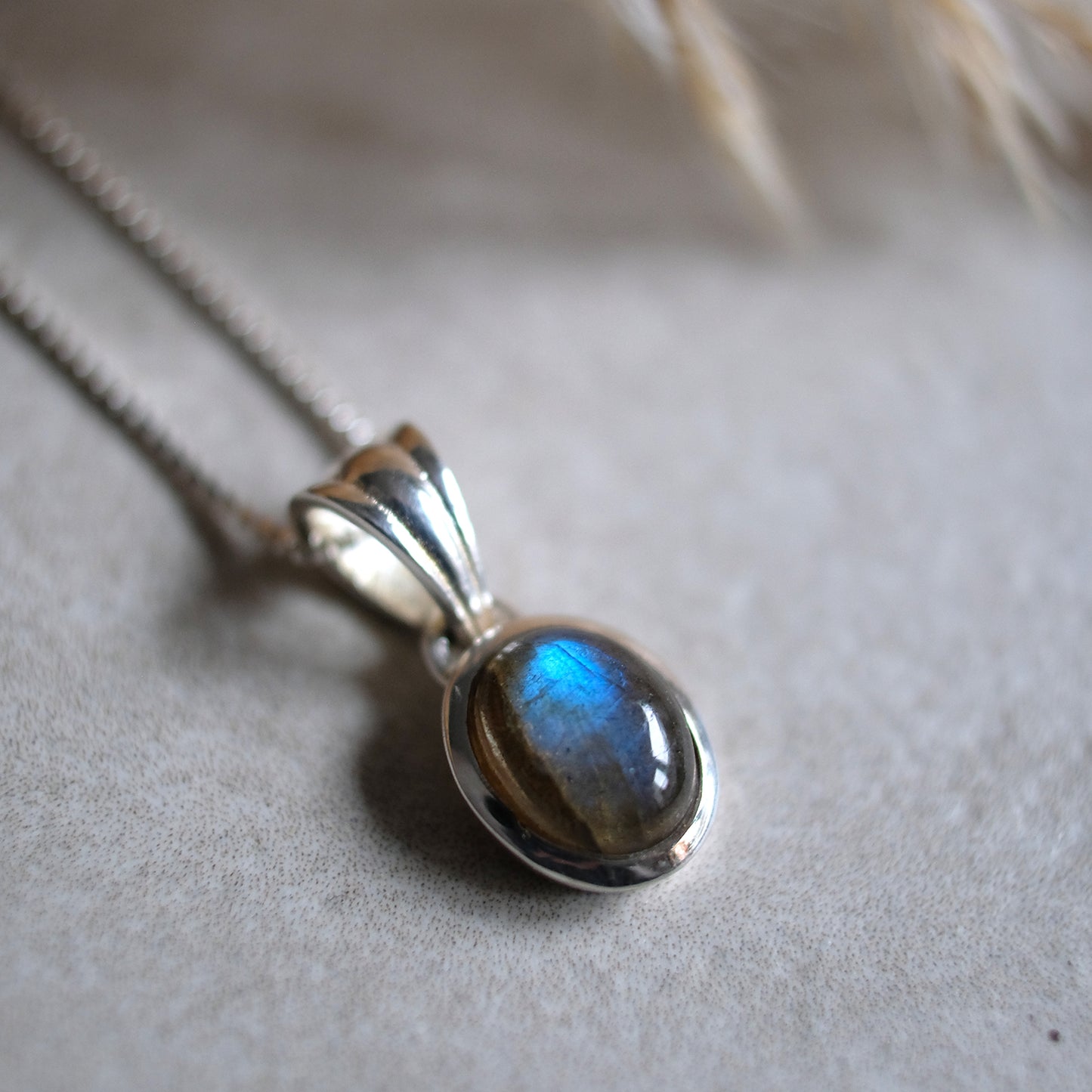 "Selene Grace" Labradorit | Venezianerkette | Silber