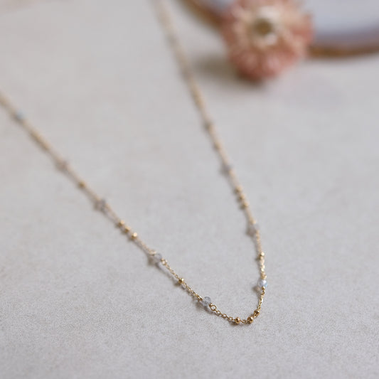 "Luna Whisper" Labradorit | Halskette | Gold