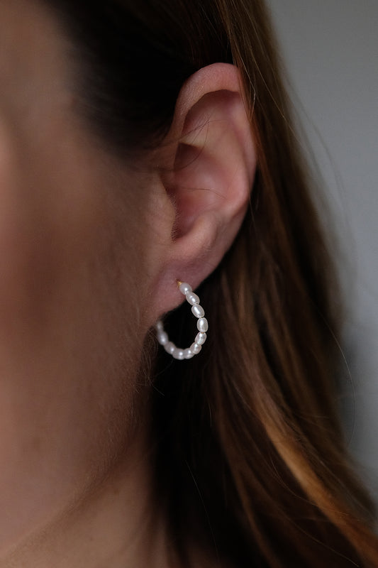 "Lumi Pearl" Süßwasserperlen | Ohrstecker | Gold