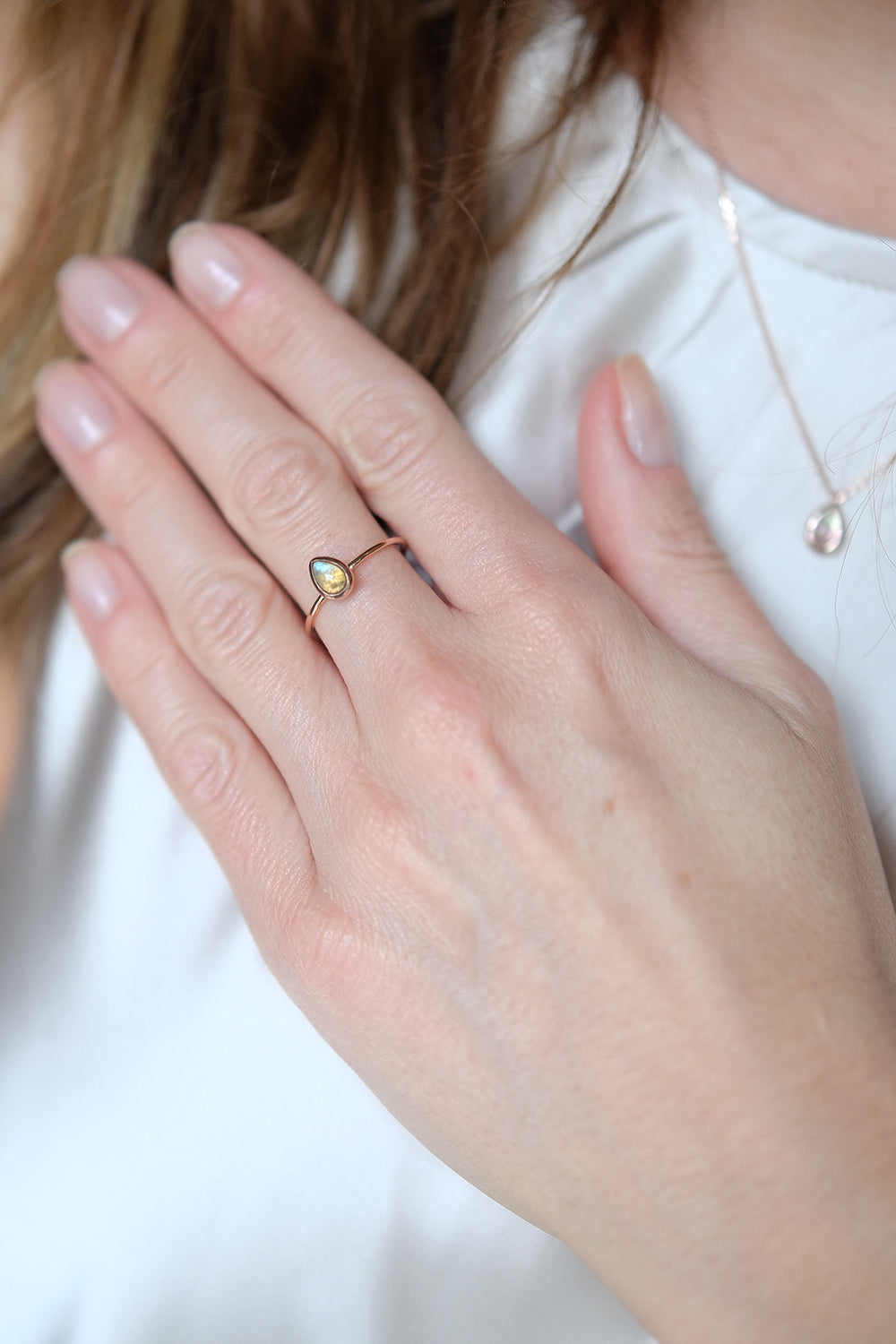 "Nova" Labradorit | Ring | Roségold