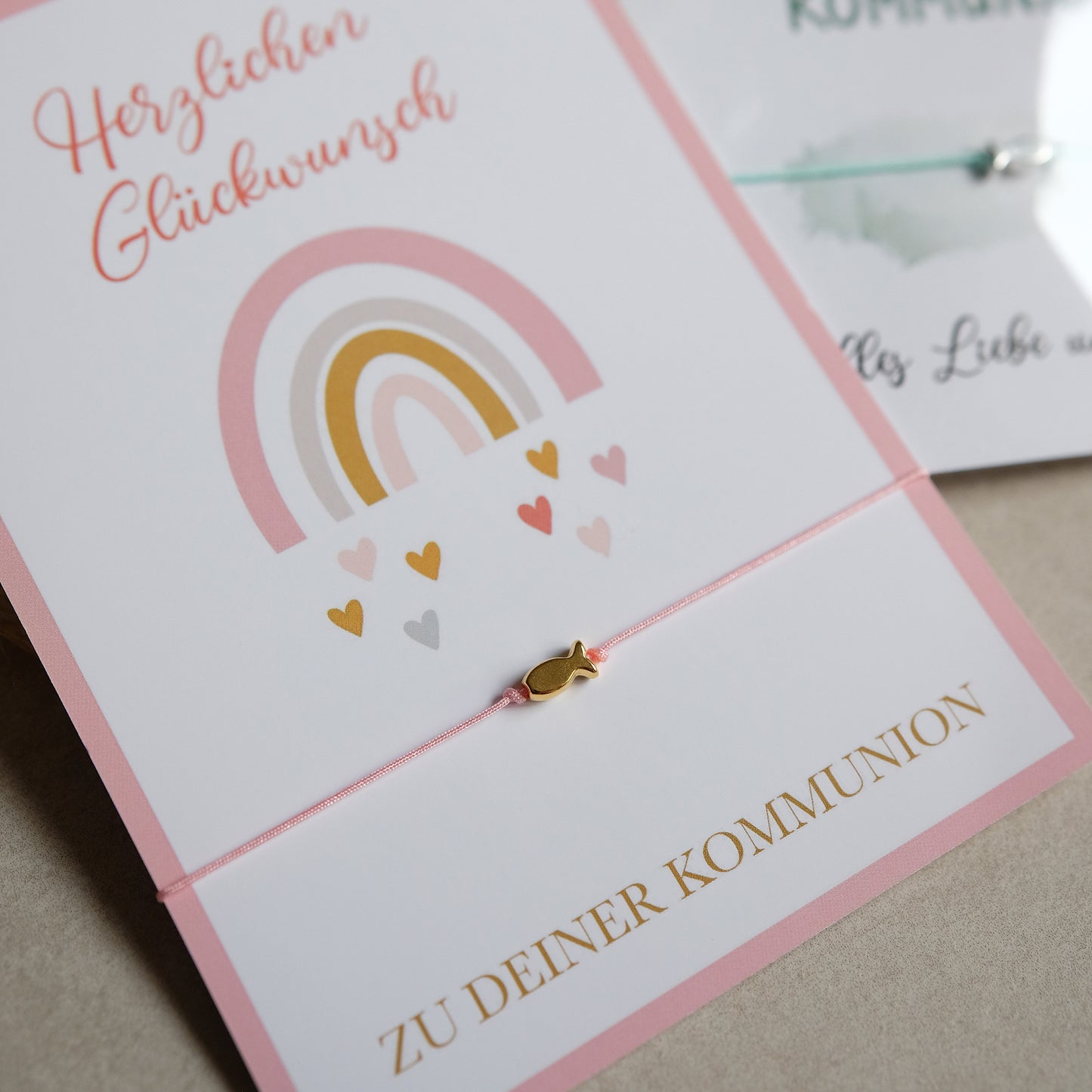 Armband Fischperle | Geschenkkarte | Metall