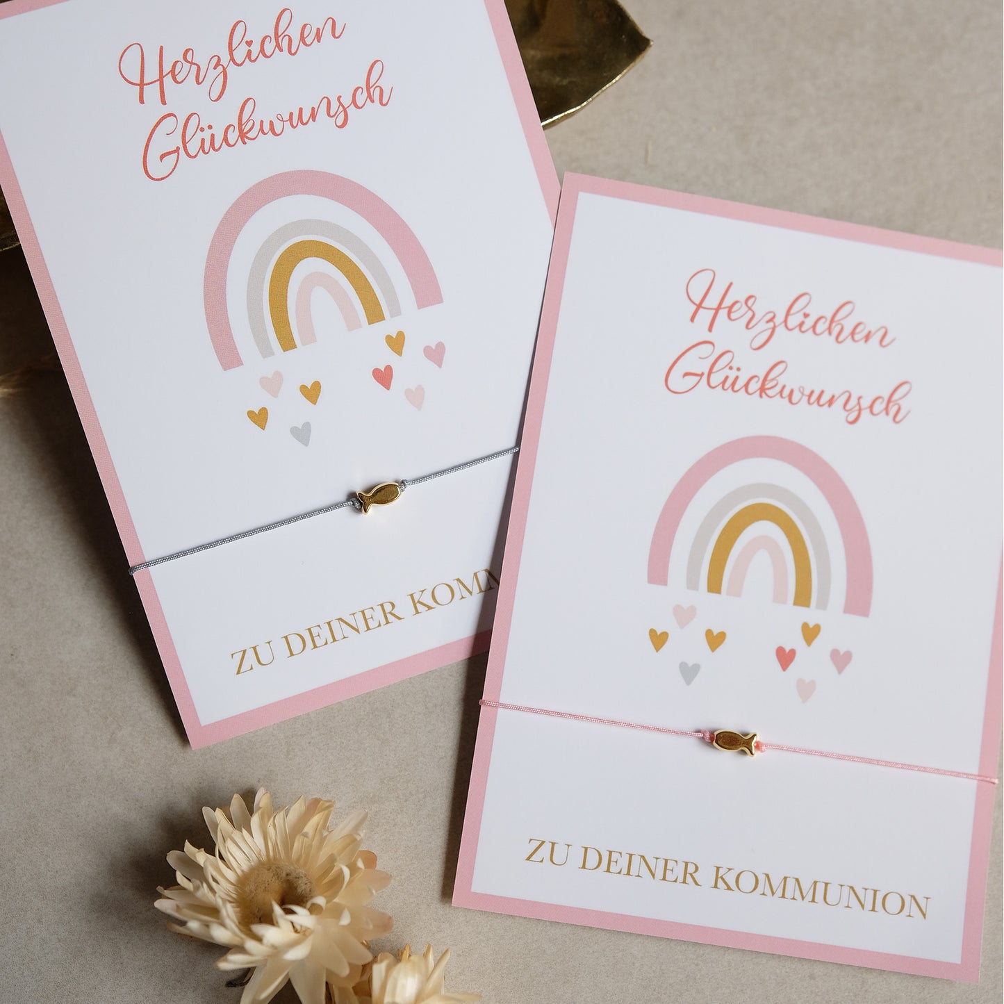 Armband Fischperle | Geschenkkarte | Metall