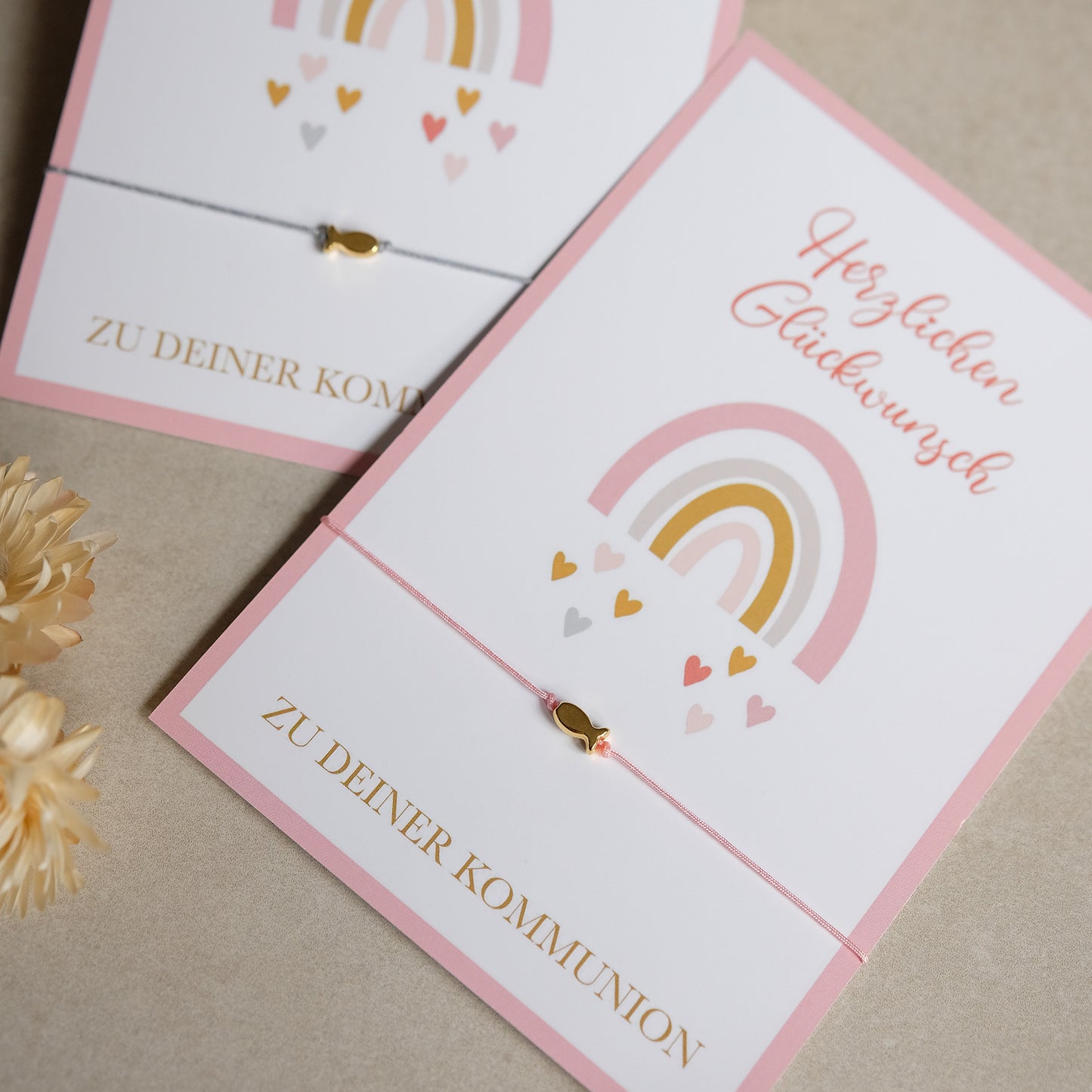 Armband Fischperle | Geschenkkarte | Metall