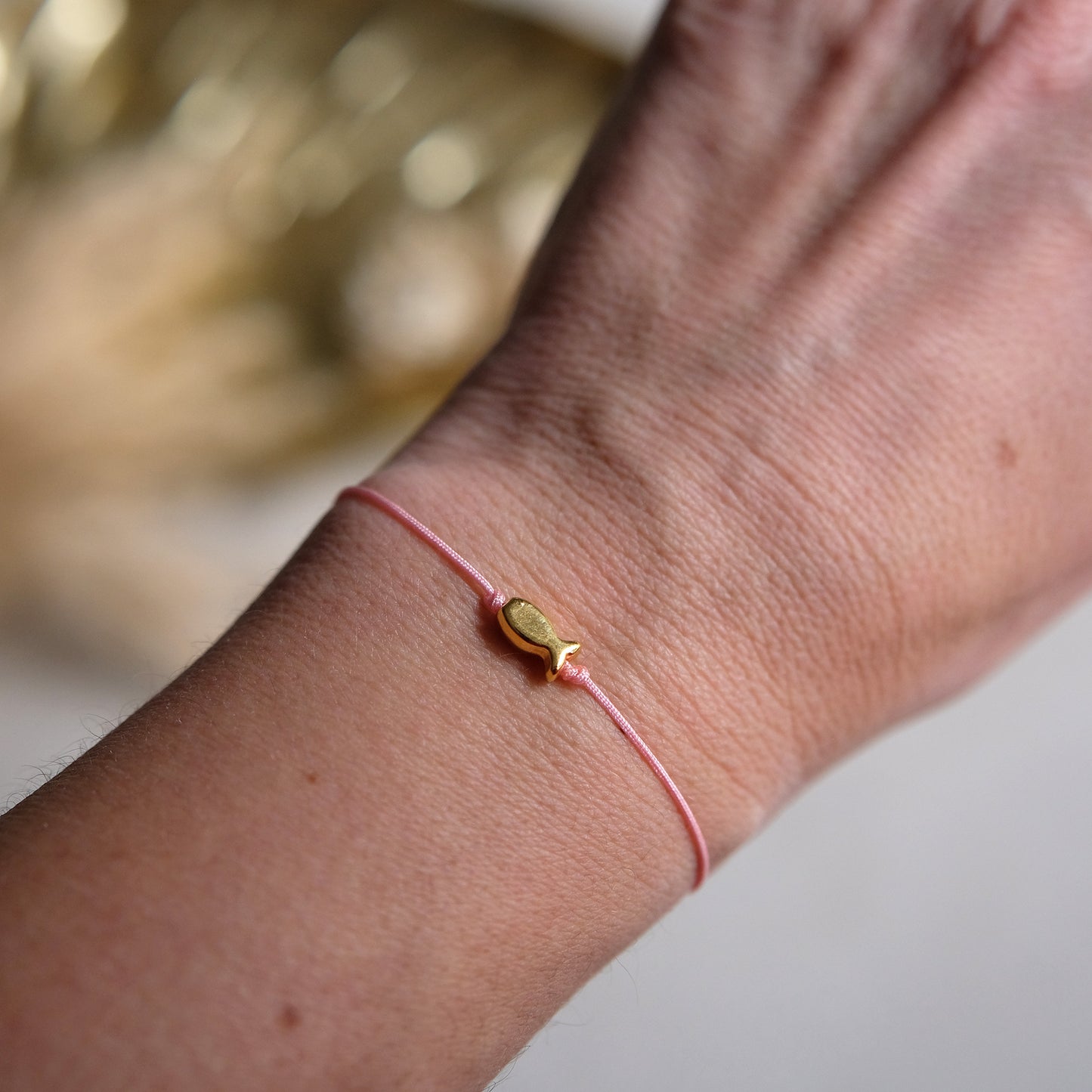 Armband Fischperle | Geschenkkarte | Metall