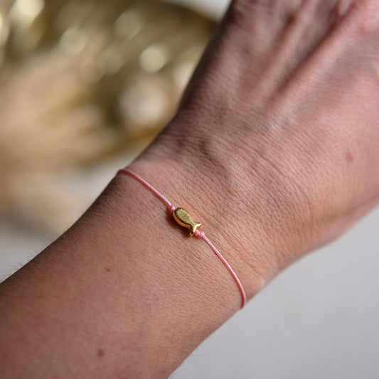 Armband Fischperle | Geschenkkarte | Metall