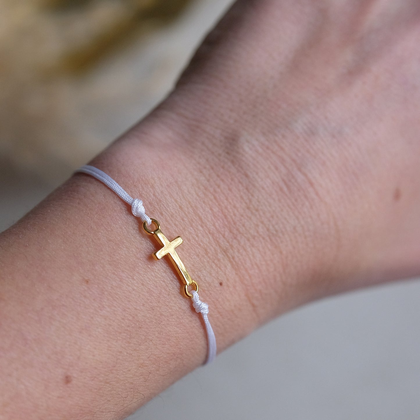 Armband Kreuz | Geschenkkarte | Metall