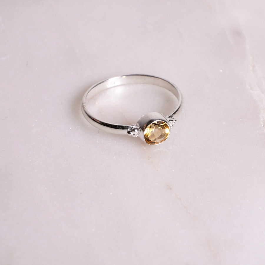 "Dots" Citrin | Ring | Silber