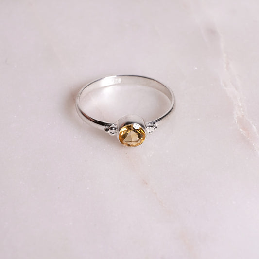 "Dots" Citrin | Ring | Silber