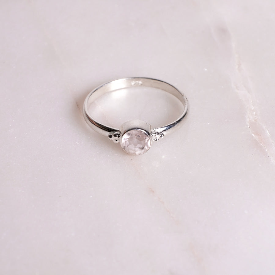 "Dots" Rosenquarz | Ring | Silber