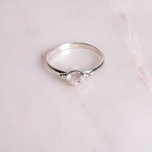 "Dots" Rosenquarz | Ring | Silber