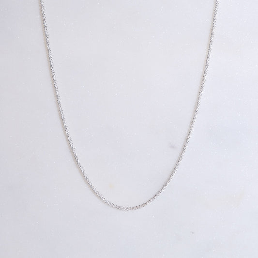 Diamantierte Glitzerkette | Silber