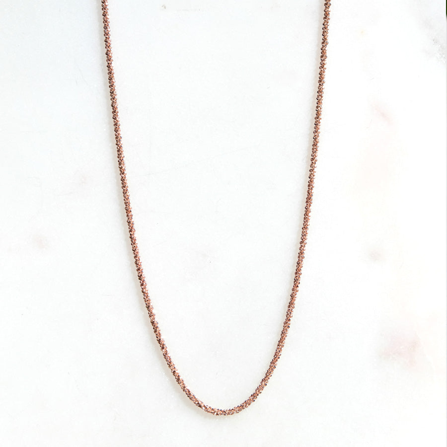 Diamantierte Glitzerkette | Roségold