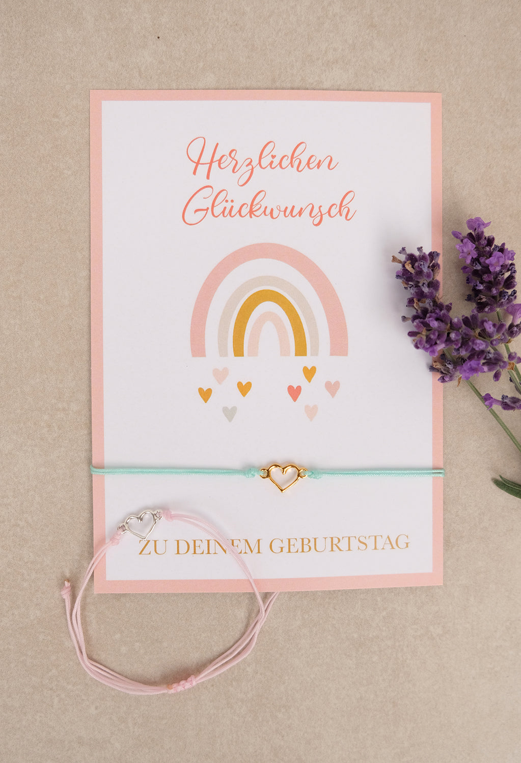 Armband Herz | Geschenkkarte | Metall