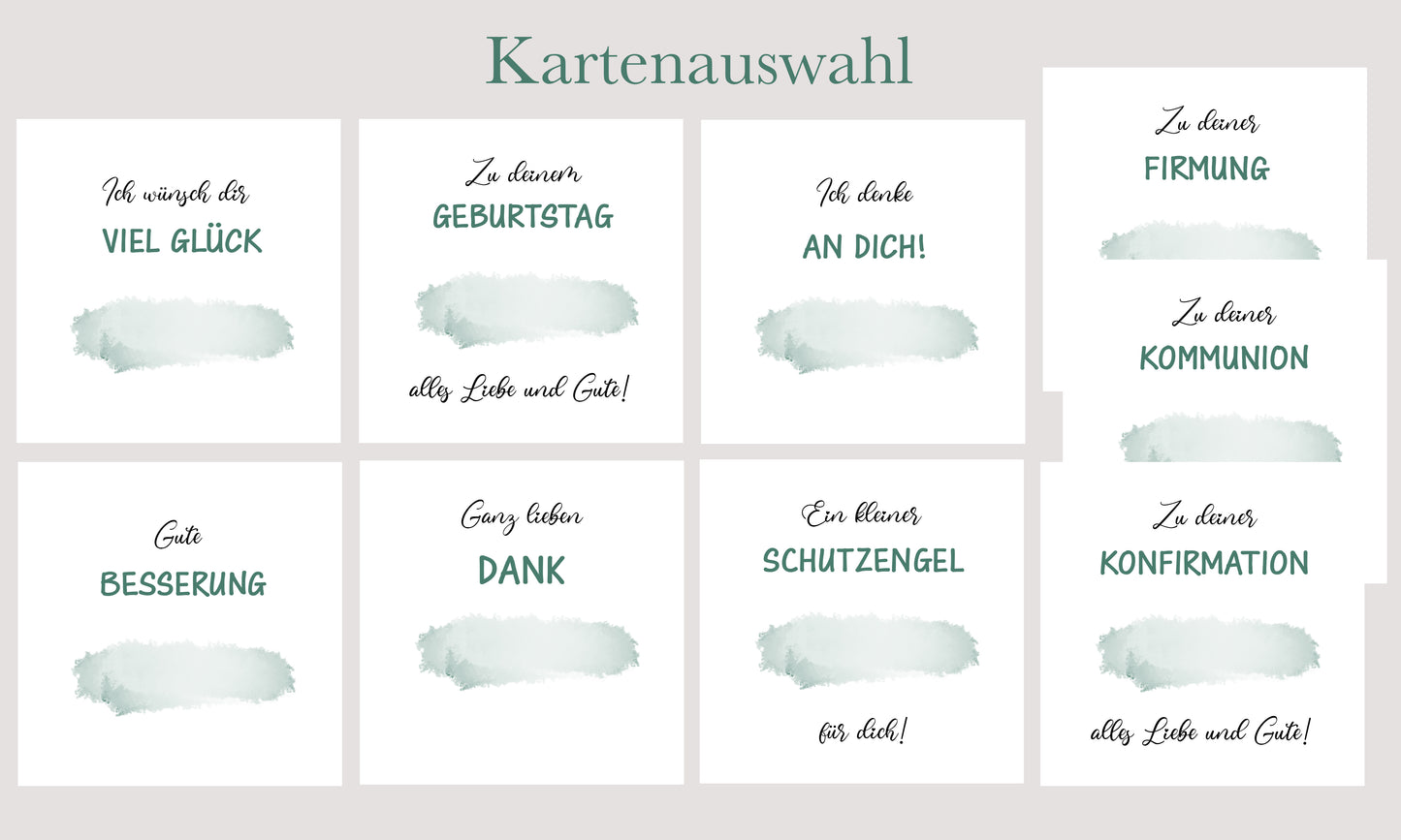 Armband Fischperle | Geschenkkarte | Metall