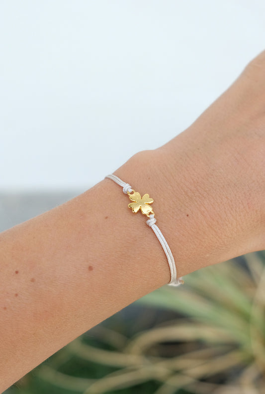 Armband Kleeblatt | Geschenkkarte | Metall