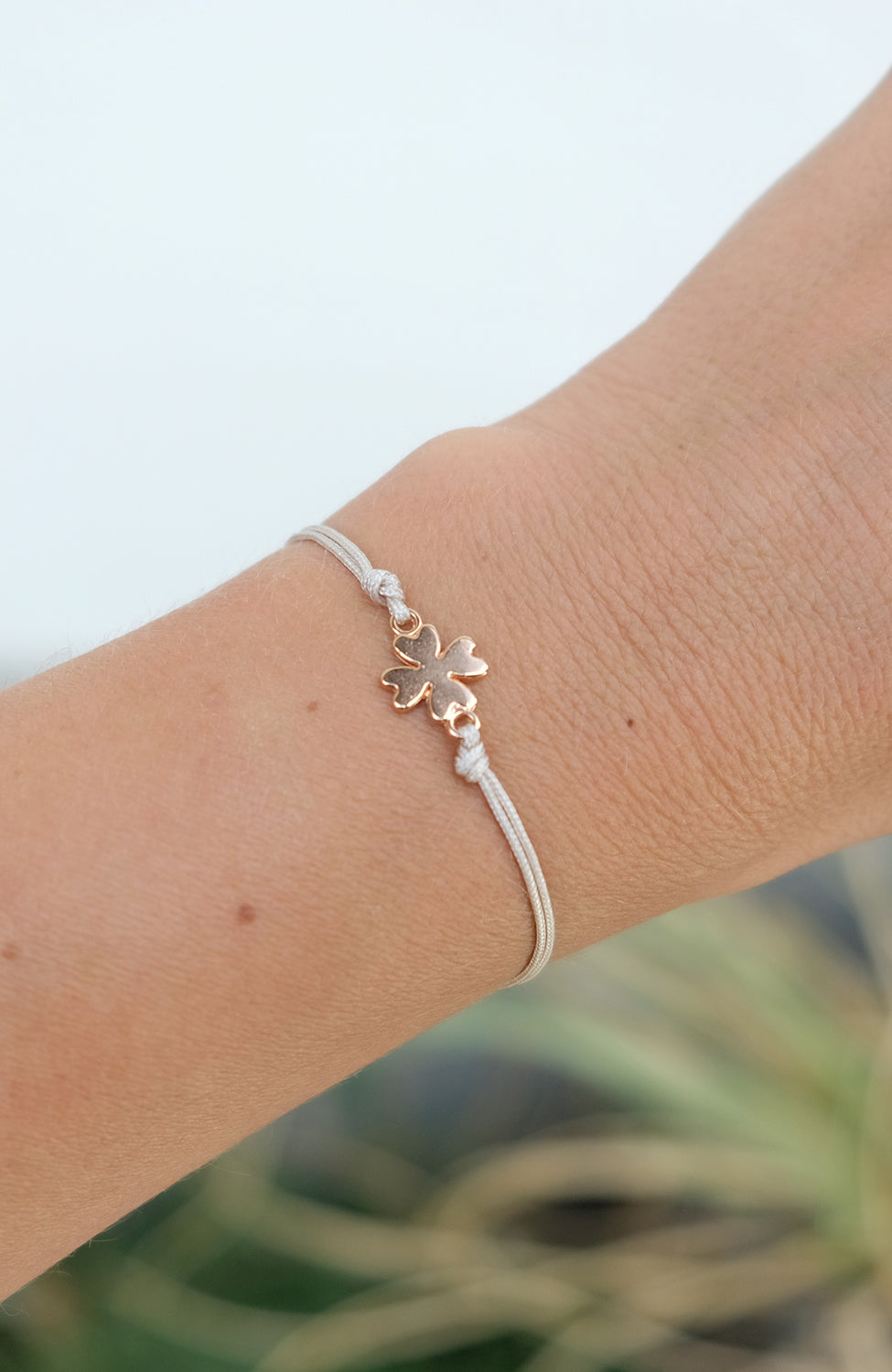 Armband Kleeblatt | Geschenkkarte | Metall