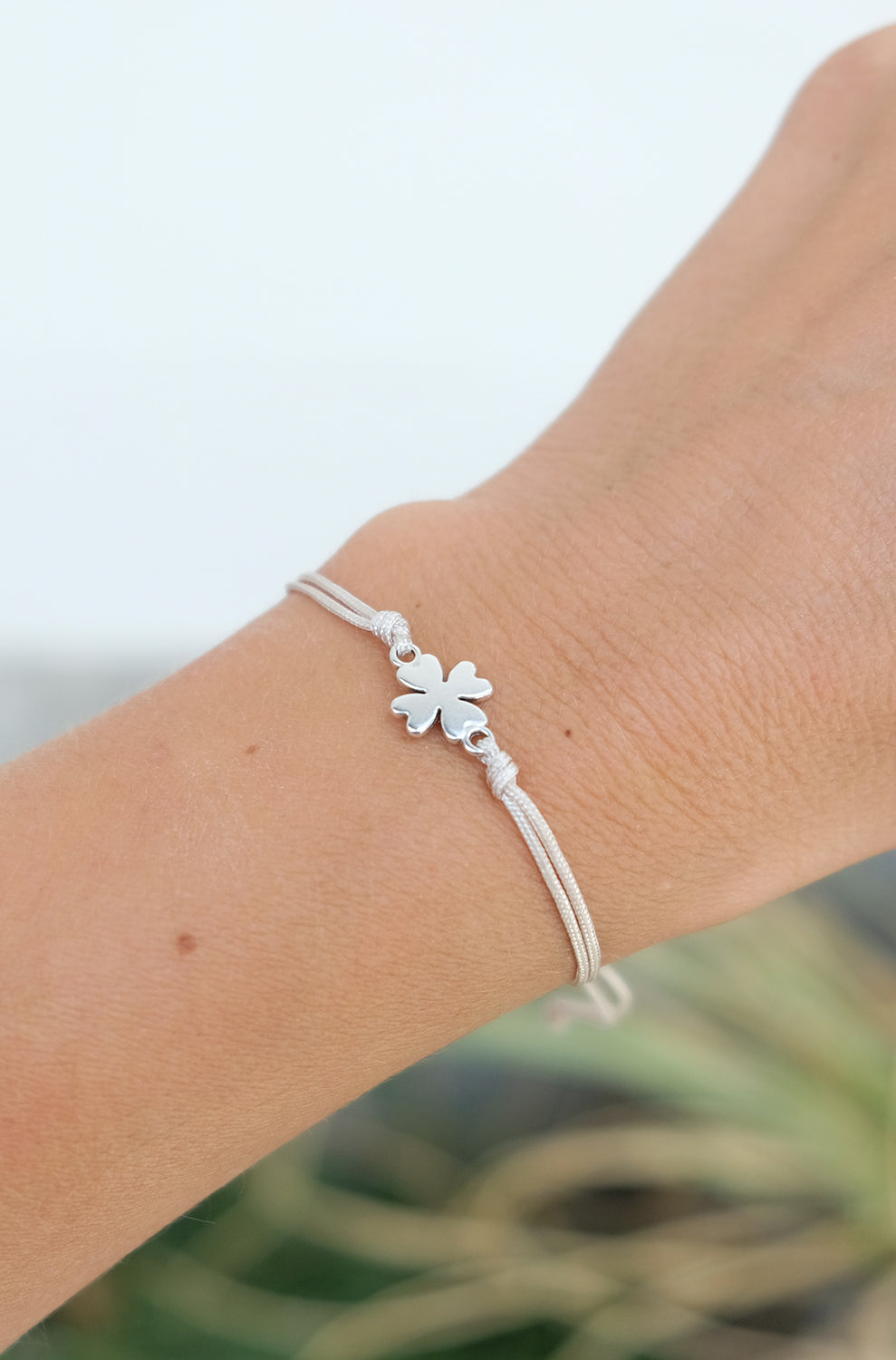Armband Kleeblatt | Geschenkkarte | Metall
