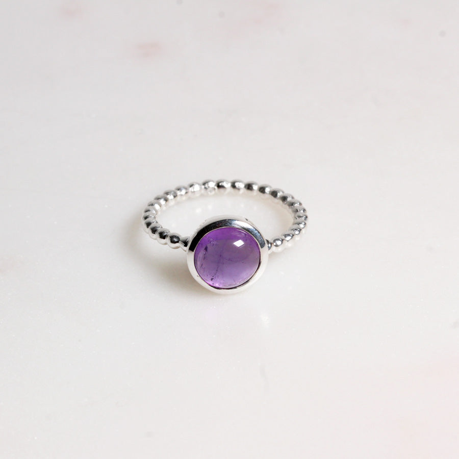 Amethyst | Kugelring | Silber