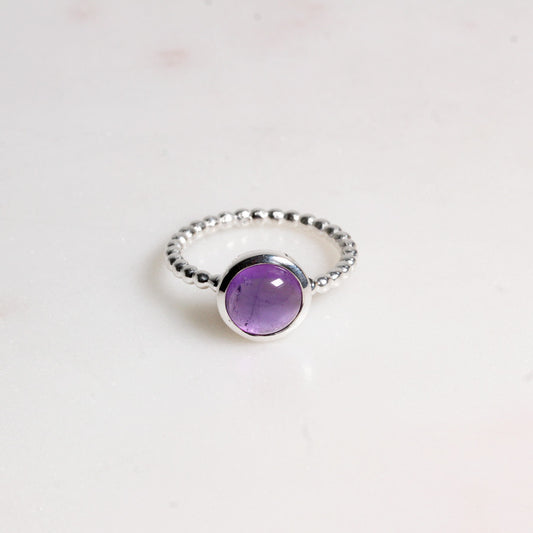Amethyst | Kugelring | Silber