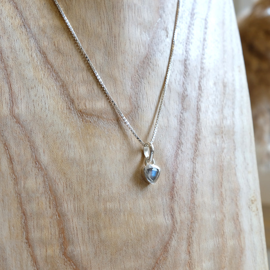 "Eclipse" Labradorit | Venezianerkette | Silber