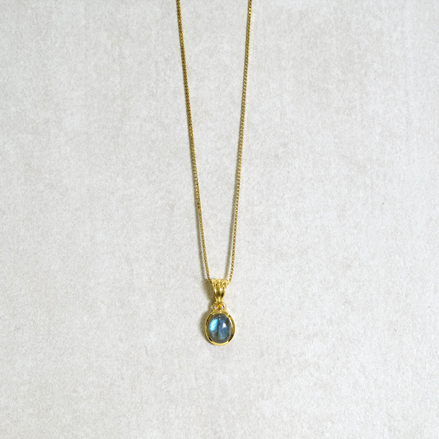 "Selene Grace" Labradorit | Venezianerkette | Gold