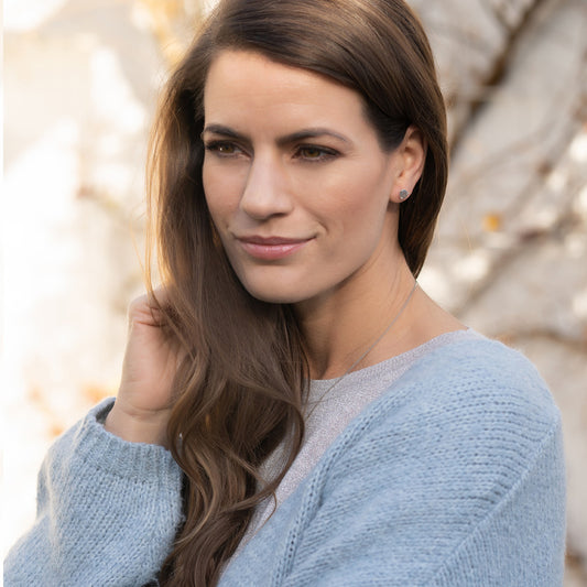 "Luna" Labradorit | Ohrstecker | Silber